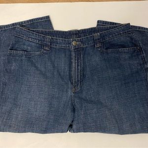 LL Bean soft denim wide leg capris